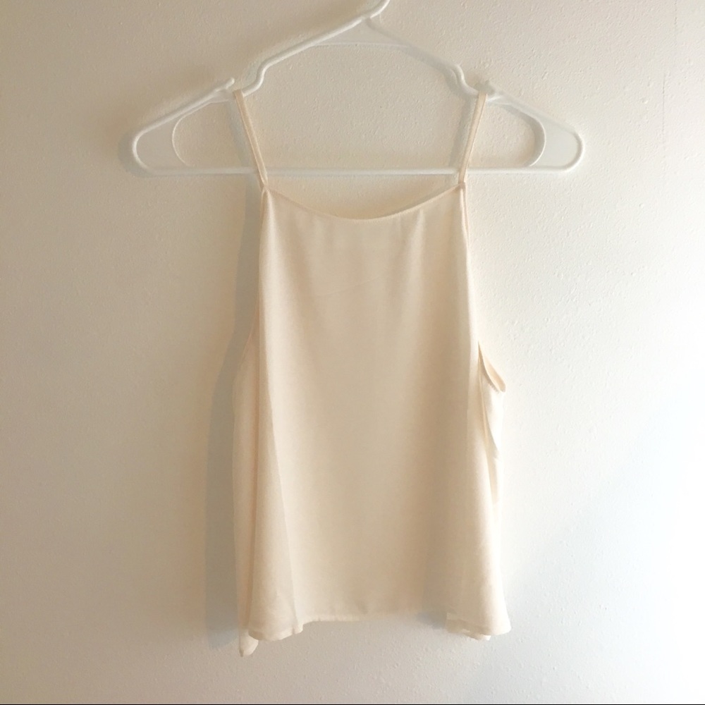 Pale Peach Flowy Halter Top
